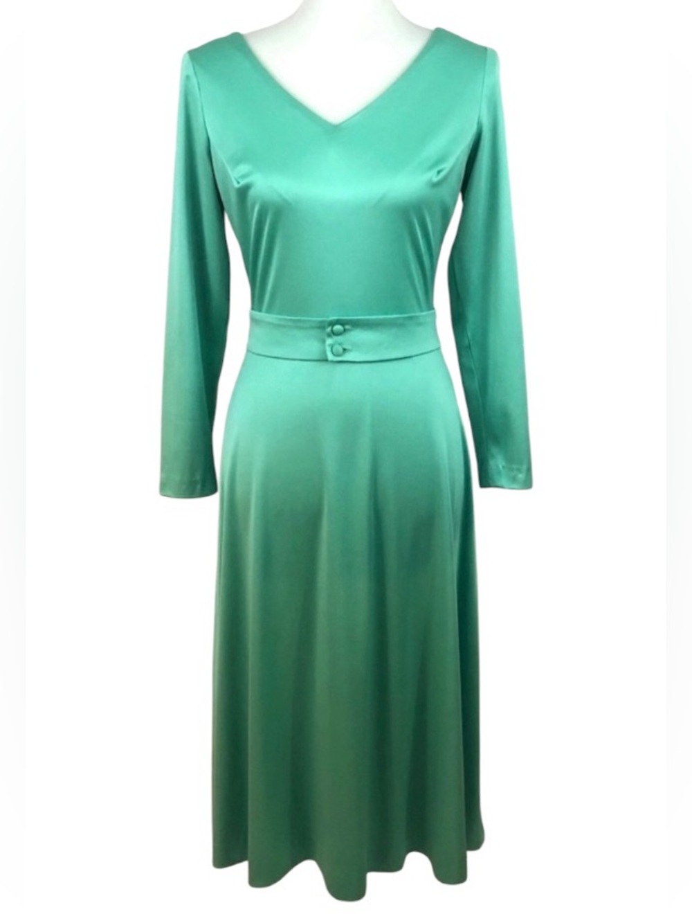 Vintage Retro Miss Rubette Jewel Tone Mint Sea Green Dress